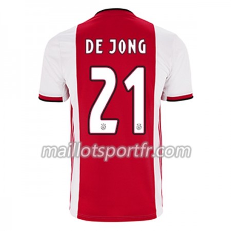 Maillot de Foot Ajax Amsterdam Frenkie de Jong 21 Domicile 2019/20